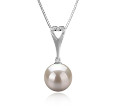 Colgante de perlas Perla de Agua Dulce de calidad AAAA de 10 a 11mm en color Blanco