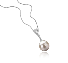 Colgante de perlas Perla de Agua Dulce de calidad AAAA de 10 a 11mm en color Blanco