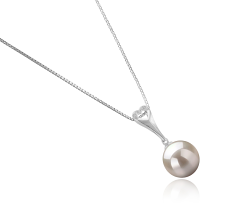 Colgante de perlas Perla de Agua Dulce de calidad AAAA de 10 a 11mm en color Blanco