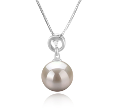Colgante de perlas Perla de Agua Dulce de calidad AAAA de 10 a 11mm en color Blanco