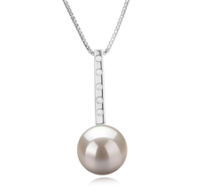 Colgante de perlas Perla de Agua Dulce de calidad AAAA de 10 a 11mm en color Blanco