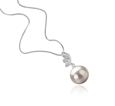 Colgante de perlas Perla de Agua Dulce de calidad AAAA de 10 a 11mm en color Blanco