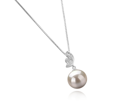 Colgante de perlas Perla de Agua Dulce de calidad AAAA de 10 a 11mm en color Blanco