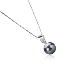 Colgante de perlas Perla Tahití de calidad AAA de 10 a 11mm en color Negro
