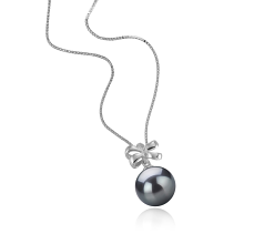 Colgante de perlas Perla Tahití de calidad AAA de 10 a 11mm en color Negro