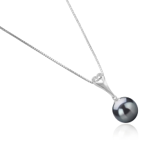 Colgante de perlas Perla Tahití de calidad AAA de 10 a 11mm en color Negro