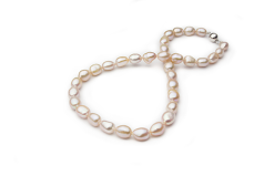 Collar de perlas Perla de Agua Dulce de calidad Barroco de 10 a 11mm en color Rosa