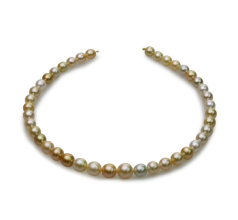 Collar de perlas Mar del Sur de calidad Barroco de 8.2 a 12mm en color Multicolor