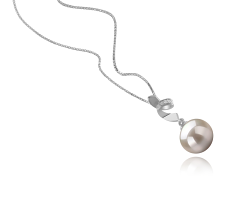Colgante de perlas Perla de Agua Dulce de calidad AAAA de 9 a 10mm en color Blanco
