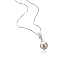 Colgante de perlas Perla de Agua Dulce de calidad AAAA de 8 a 9mm en color Blanco