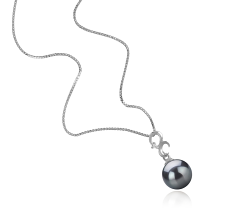 Colgante de perlas Perla Akoya Japonesa de calidad AA de 8 a 9mm en color Negro