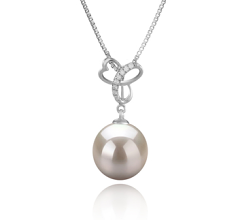 Colgante de perlas Perla de Agua Dulce de calidad AAAA de 10 a 11mm en color Blanco