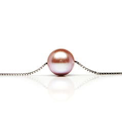 Colgante de perlas Perla de Agua Dulce de calidad AAAA de 10 a 10.5mm en color Rosa