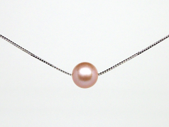 Colgante de perlas Perla de Agua Dulce de calidad AAAA de 10 a 10.5mm en color Rosa