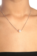 Colgante de perlas Perla de Agua Dulce de calidad AAAA de 10.5 a 11mm en color Blanco