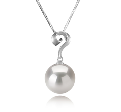 Colgante de perlas Perla Agua Dulce - Edison de calidad AAAA de 11 a 12mm en color Blanco