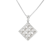 Colgante de perlas Perla de Agua Dulce de calidad AAAA de 3 a 4mm en color Blanco