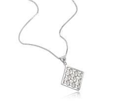 Colgante de perlas Perla de Agua Dulce de calidad AAAA de 3 a 4mm en color Blanco