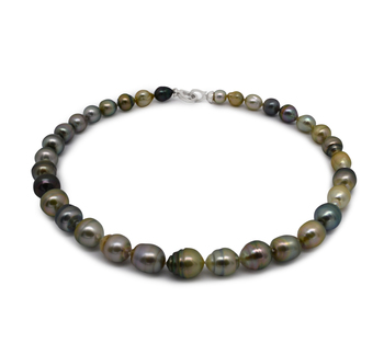 Collar de perlas Perla Tahití de calidad Barroco de 8 a 10mm en color Multicolor