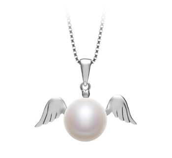 Colgante de perlas Perla de Agua Dulce de calidad AA de 9 a 10mm en color Blanco