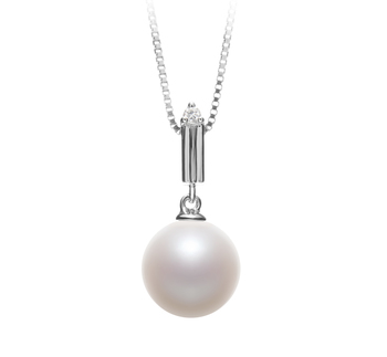 Colgante de perlas Perla de Agua Dulce de calidad AAAA de 10 a 11mm en color Blanco