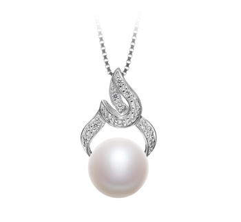 Colgante de perlas Perla de Agua Dulce de calidad AAA de 10 a 11mm en color Blanco