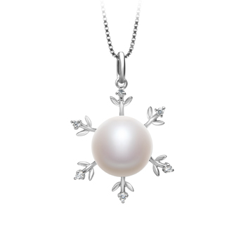 Colgante de perlas Perla de Agua Dulce de calidad AA de 12 a 13mm en color Blanco