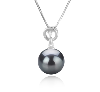Colgante de perlas Perla Tahití de calidad AAA de 10 a 11mm en color Negro