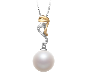 Colgante de perlas Perla de Agua Dulce de calidad AAAA de 10 a 11mm en color Blanco
