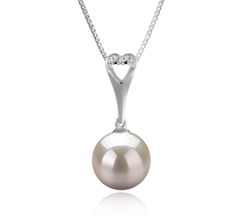 Colgante de perlas Perla de Agua Dulce de calidad AAAA de 10 a 11mm en color Blanco