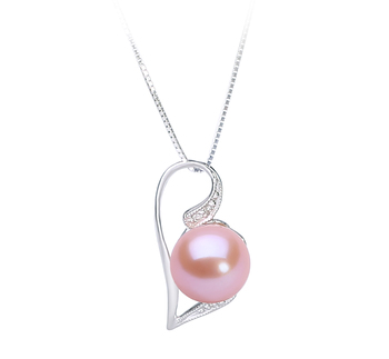 Colgante de perlas Perla de Agua Dulce de calidad AAAA de 7 a 8mm en color Rosa