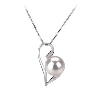 Colgante de perlas Perla Akoya Japonesa de calidad AAA de 7 a 8mm en color Blanco