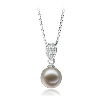 Colgante de perlas Perla de Agua Dulce de calidad AAAA de 7 a 8mm en color Blanco