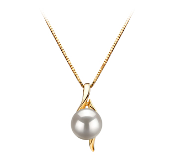 Colgante de perlas Perla Akoya Japonesa de calidad AAA de 6 a 7mm en color Blanco