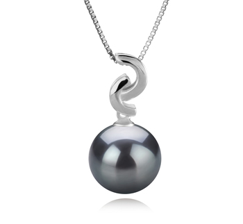 Colgante de perlas Perla Tahití de calidad AAA de 10 a 11mm en color Negro