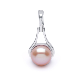 Colgante de perlas Perla de Agua Dulce de calidad AA de 9 a 10mm en color Rosa