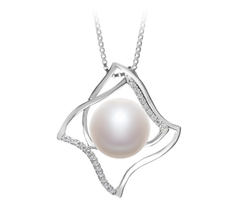 Colgante de perlas Perla de Agua Dulce de calidad AAA de 10 a 11mm en color Blanco