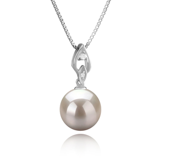 Colgante de perlas Perla de Agua Dulce de calidad AAAA de 10 a 11mm en color Blanco