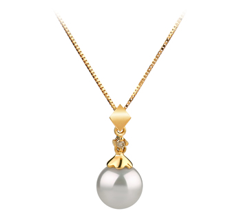 Colgante de perlas Perla Akoya Japonesa de calidad AAA de 7 a 8mm en color Blanco