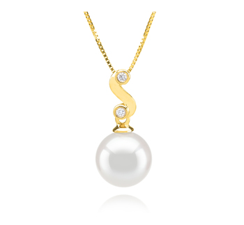 Colgante de perlas Perla Akoya Japonesa de calidad AAA de 8 a 9mm en color Blanco