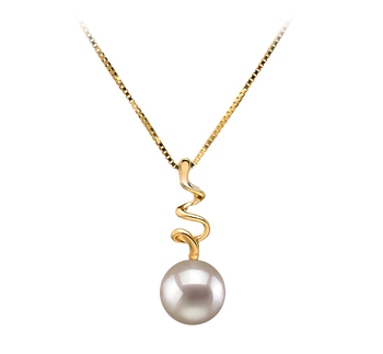 Colgante de perlas Perla Akoya Japonesa de calidad AA de 6 a 7mm en color Blanco