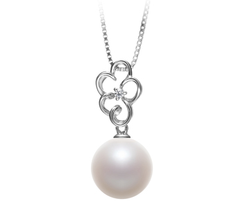 Colgante de perlas Perla de Agua Dulce de calidad AAAA de 10 a 11mm en color Blanco