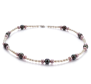 Collar de perlas Perla de Agua Dulce de calidad A de 3 a 8mm en color Multicolor