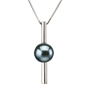 Colgante de perlas Perla Akoya Japonesa de calidad AA de 7 a 8mm en color Negro