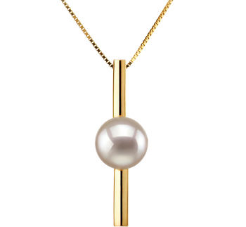 Colgante de perlas Perla Akoya Japonesa de calidad AA de 7 a 8mm en color Blanco