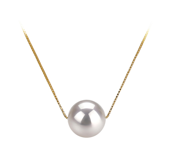 Colgante de perlas Perla Akoya Japonesa de calidad AAA de 8 a 9mm en color Blanco