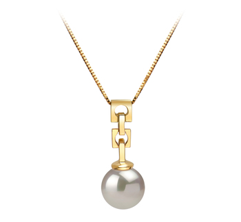 Colgante de perlas Perla Akoya Japonesa de calidad AA de 6 a 7mm en color Blanco