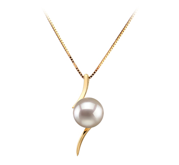 Colgante de perlas Perla Akoya Japonesa de calidad AA de 6 a 7mm en color Blanco