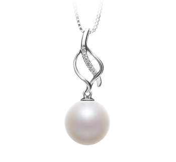 Colgante de perlas Perla de Agua Dulce de calidad AAAA de 10 a 11mm en color Blanco