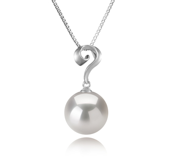 Colgante de perlas Perla Agua Dulce - Edison de calidad AAAA de 11 a 12mm en color Blanco